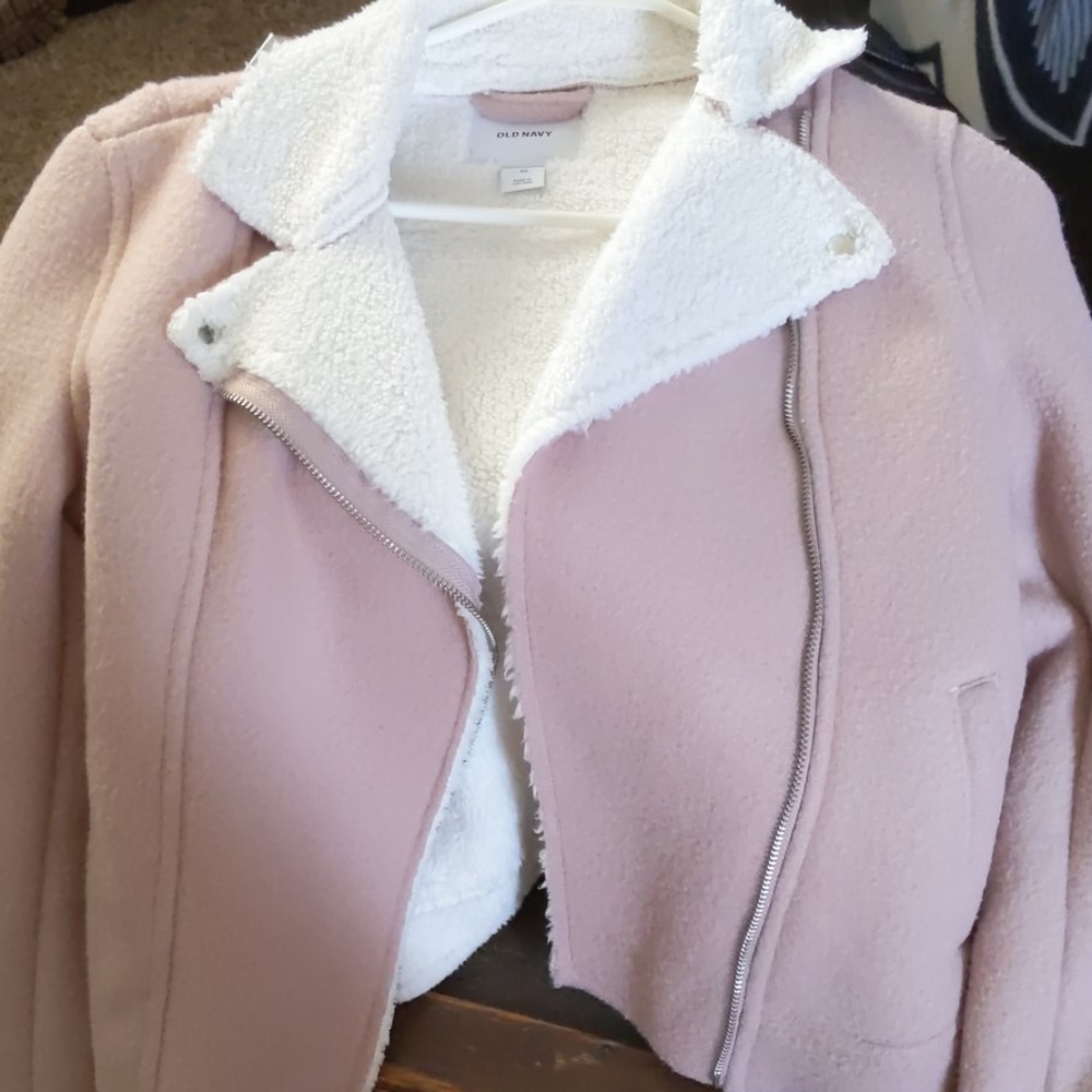 NWOT Old Navy pink coat sz xs